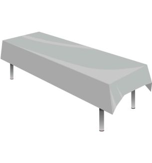 Table Cover Plastic Silver Oaktree 1.37m x 2.74m