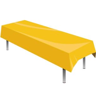 Table Cover Plastic Yellow Oaktree 1.37m x 2.74m